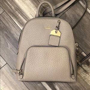 Kate Spade - Caden Gray Leather Backpack